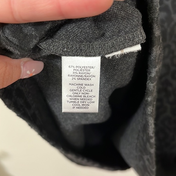 Ann Taylor LOFT Black Animal Print Tee Shirt Dress M - Picture 5 of 7